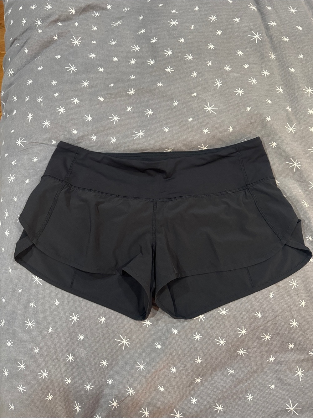 lululemon athletica Black Layered Hem Athletic Shorts